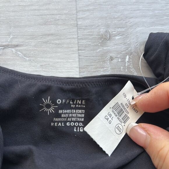 Aerie OFFLINE Real Me Low Key Plié Dress black size Large nwt - Picture 8 of 9